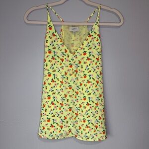 LOFT Yellow Camisole Wrap Top